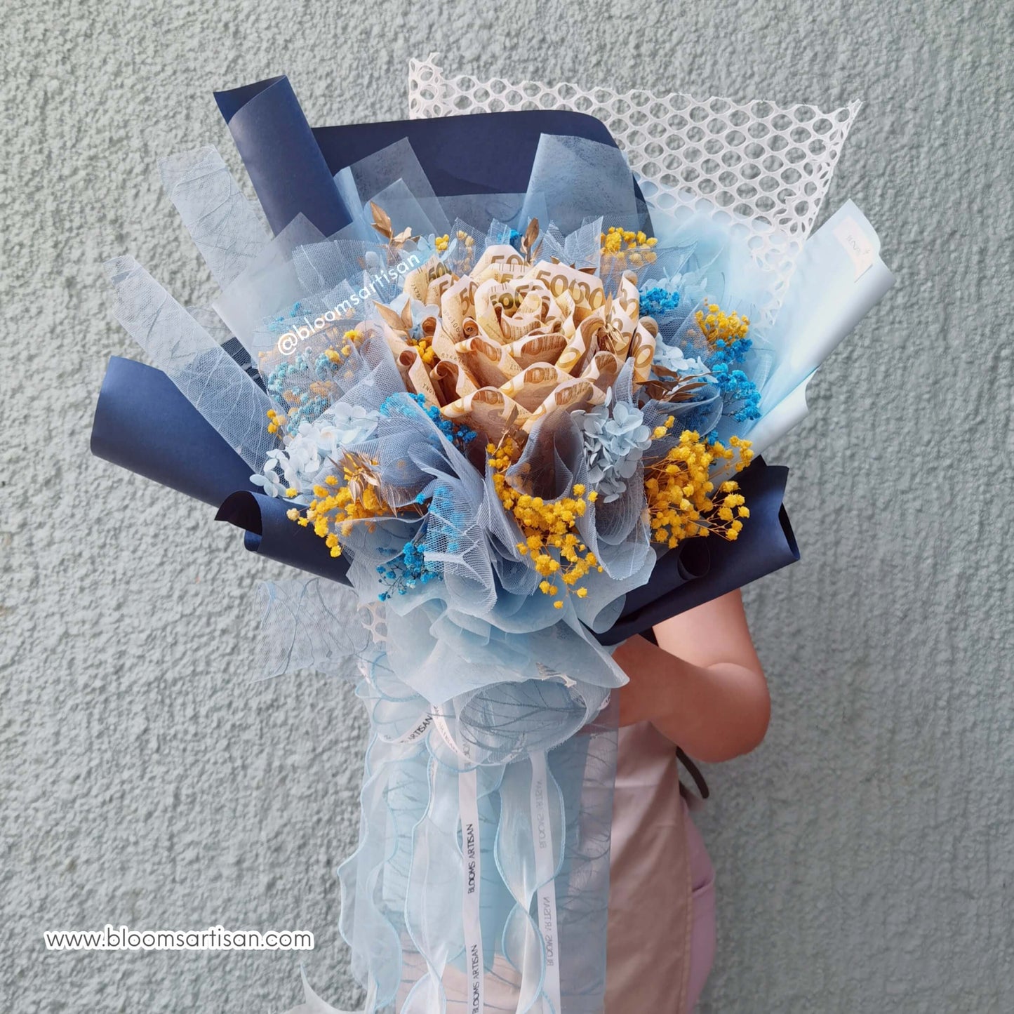 Mona - Dried Flower Money Bouquet | Blooms Artisan PH