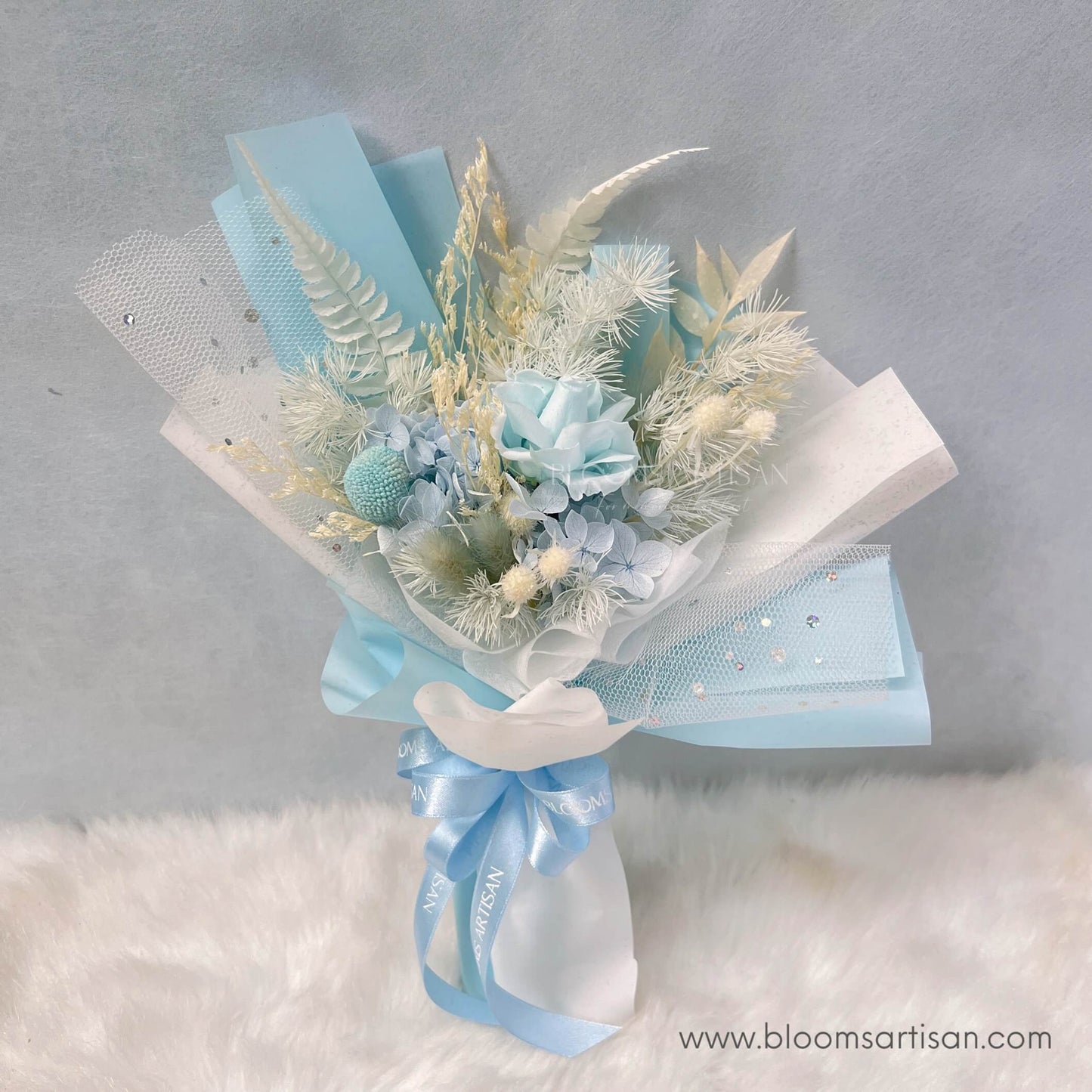 Mini Blue Bouquet - Dried Flower Bouquet | Blooms Artisan PH