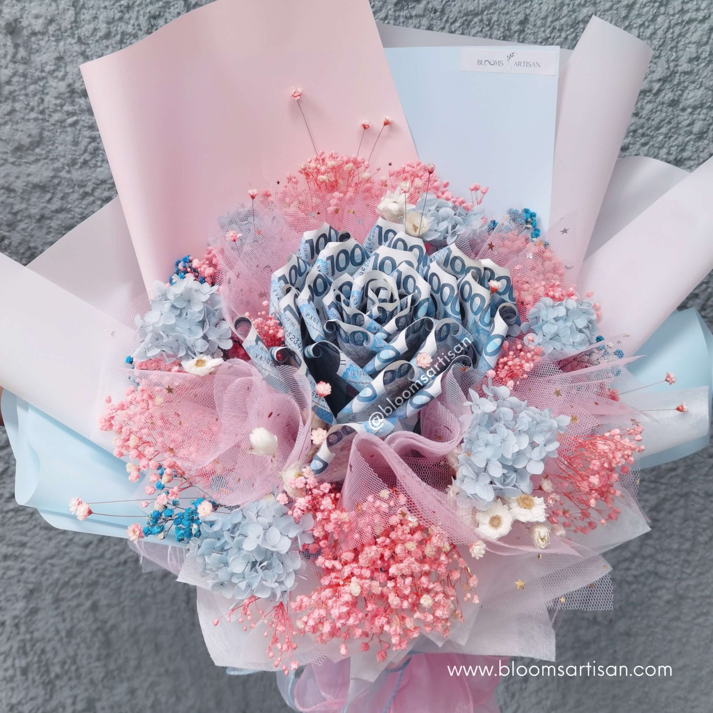 Mona - Dried Flower Money Bouquet | Blooms Artisan PH
