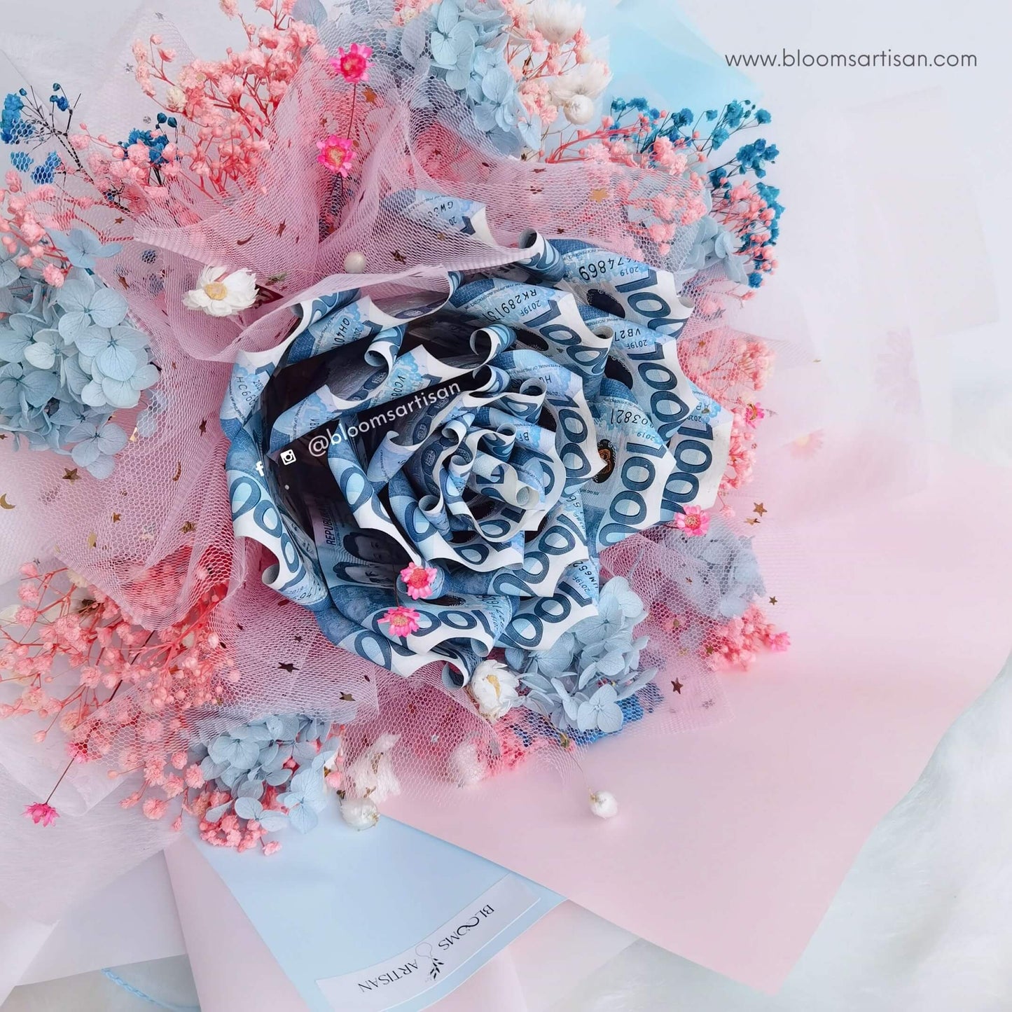 Mona - Dried Flower Money Bouquet | Blooms Artisan PH