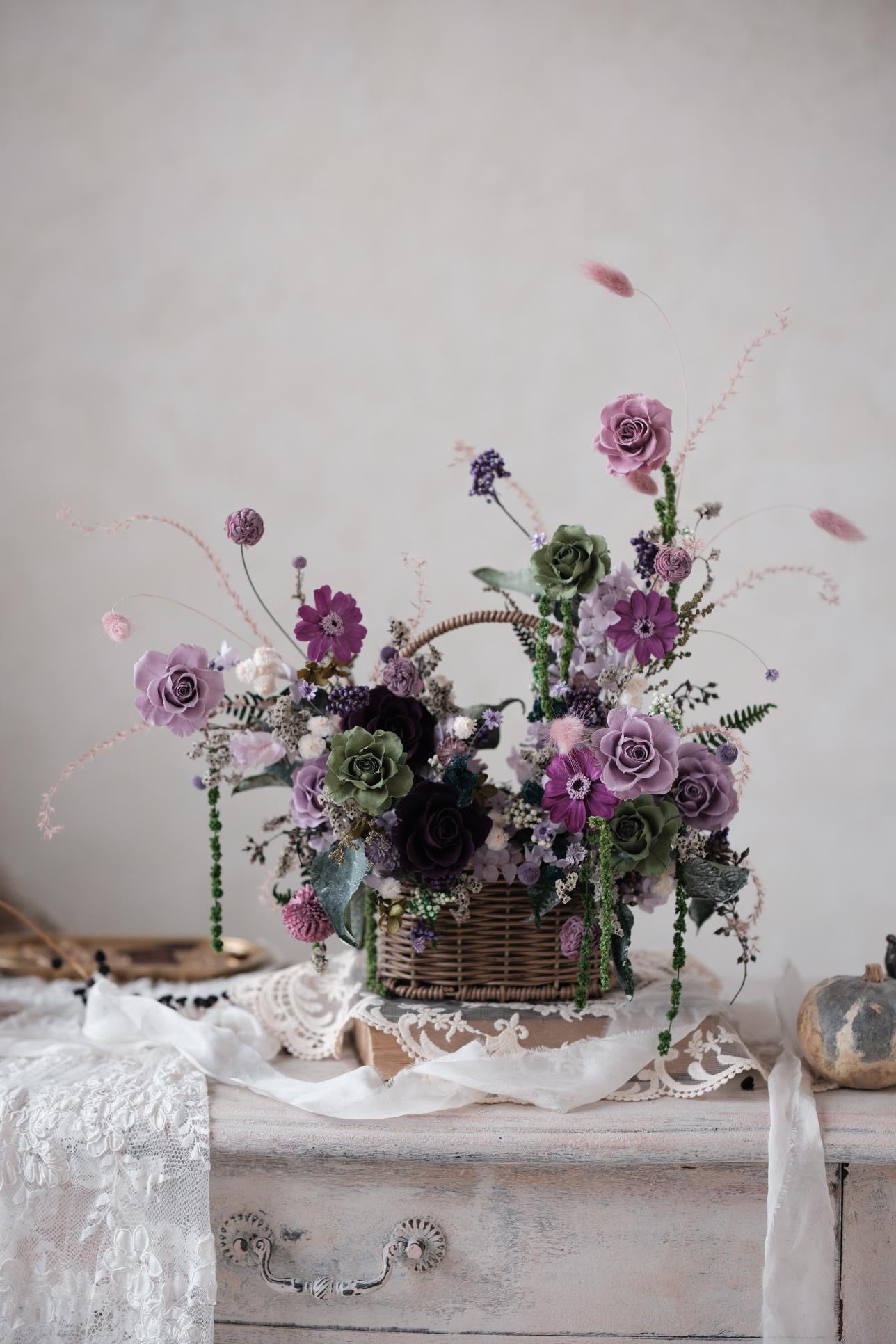 Korean Inspired Large Basket Arrangement (Preserved)