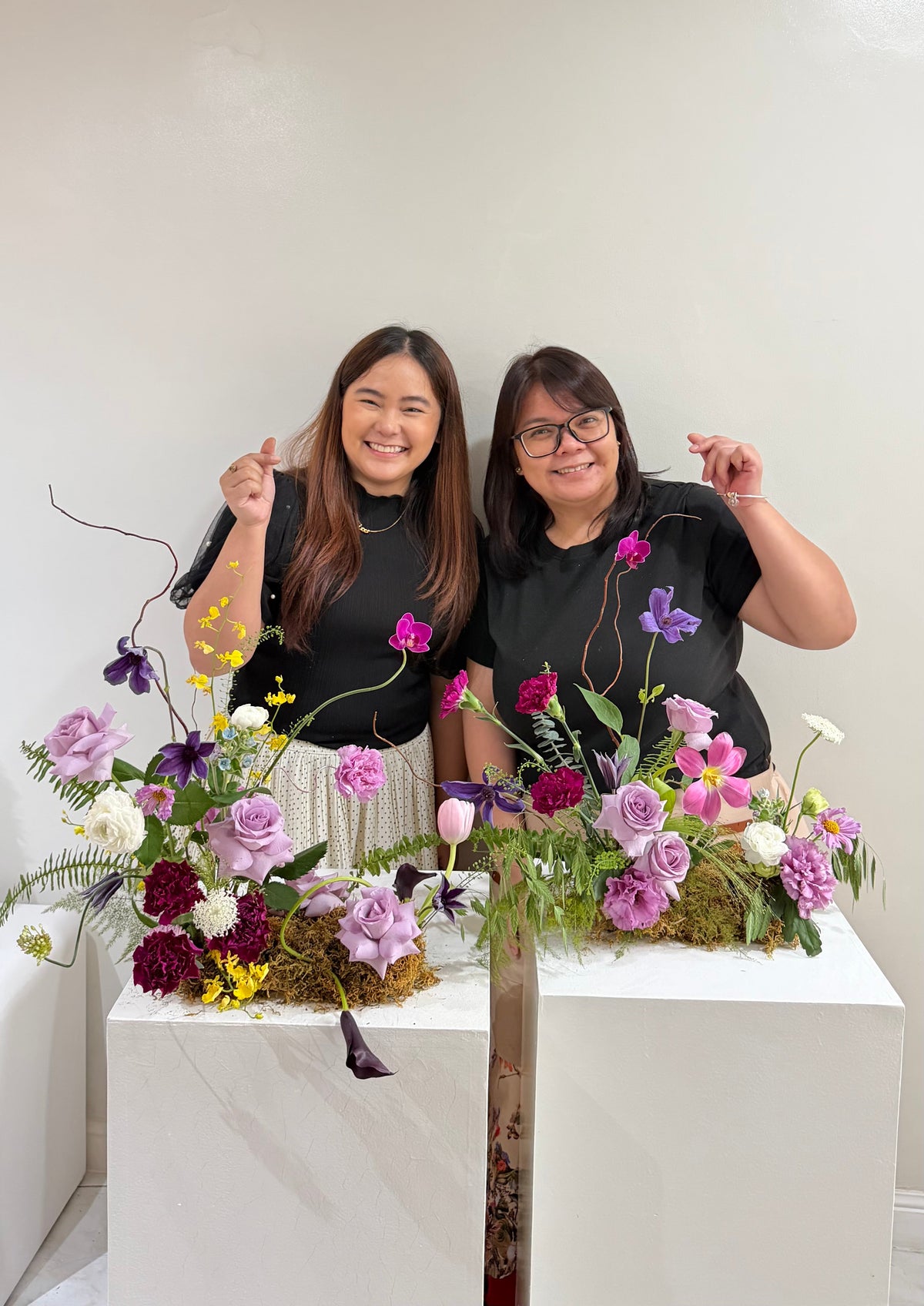 Bundle Class 6 (Fresh): Long & Low Centerpiece + Modern Vase Arrangement