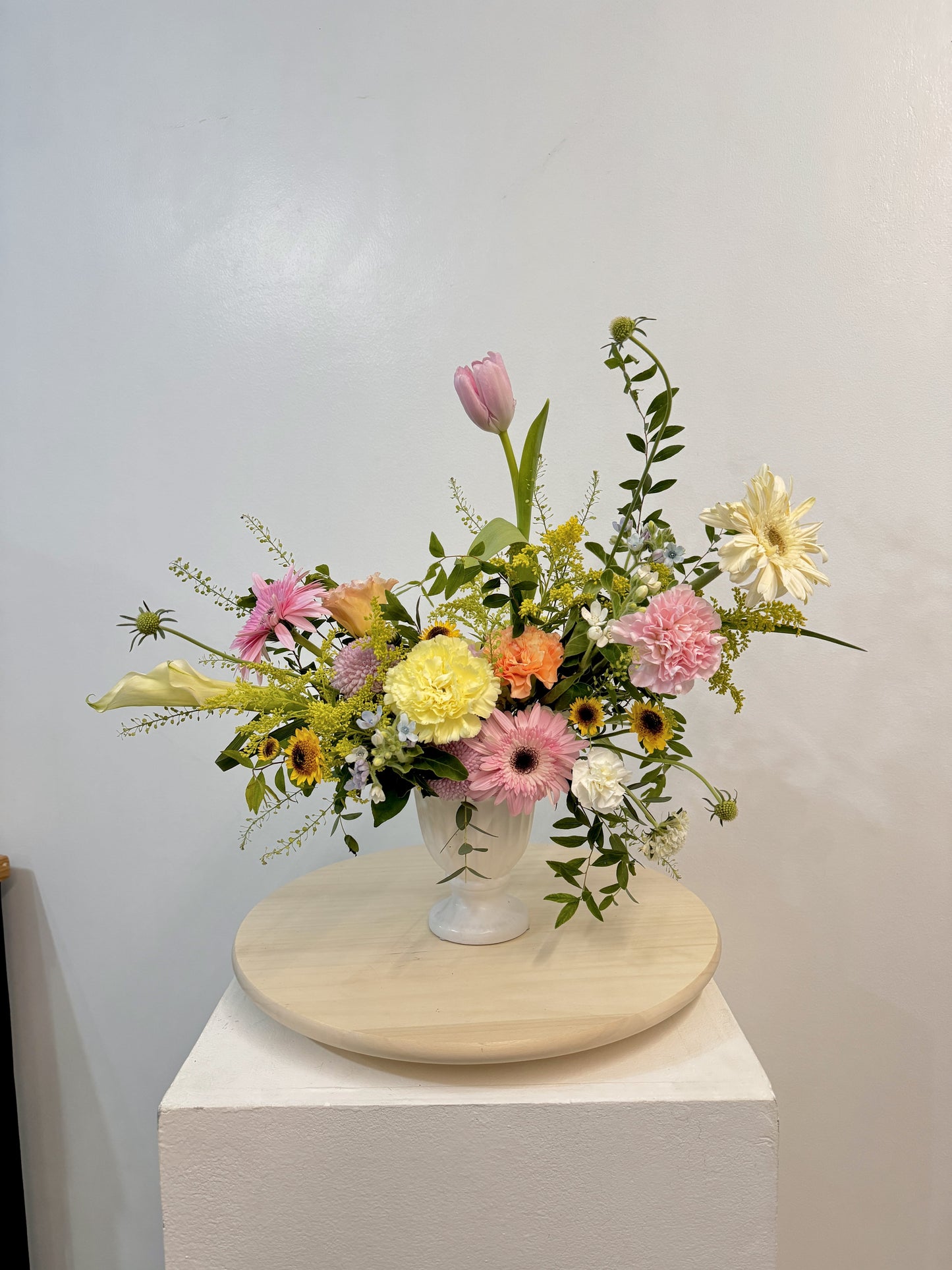 🌸 BEST SELLER Bundle Class 1 (Fresh): Korean Style Bouquet + Vase/Basket
