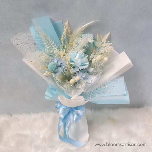 Mini Blue Bouquet - Dried Flower Bouquet | Blooms Artisan PH