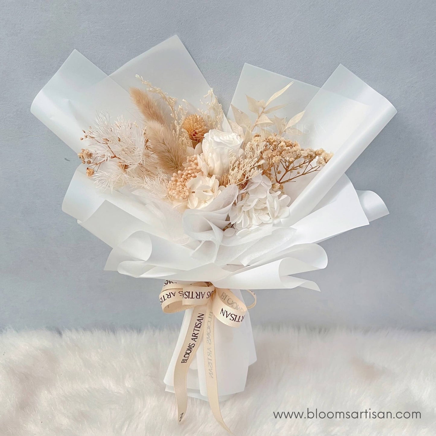 Mini Bouquet White - Dried Flower Bouquet | Blooms Artisan PH